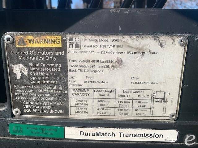2011 Hyster S50FT LP Gas Forklift - 123Forklift
