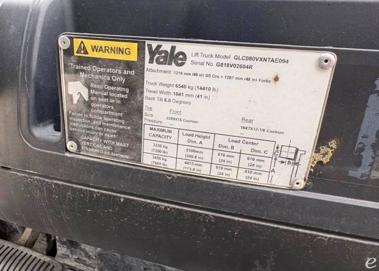 2018 Yale GLC080VX