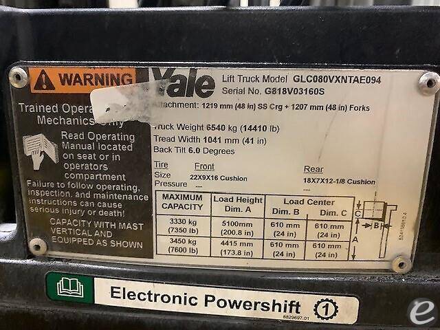 2018 Yale GC080VXBCS