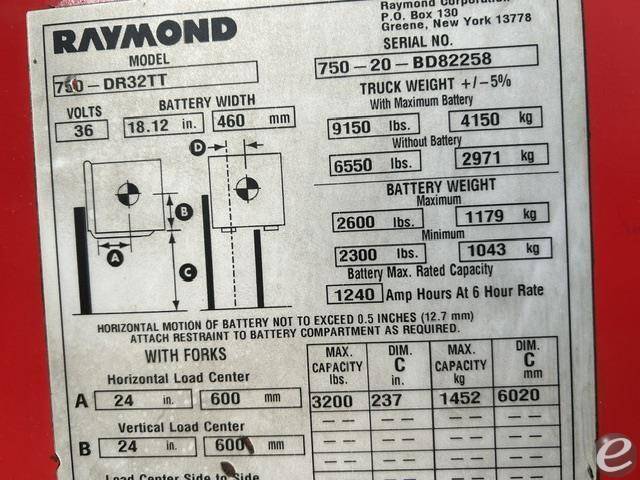 2020 Raymond 750DR32TT