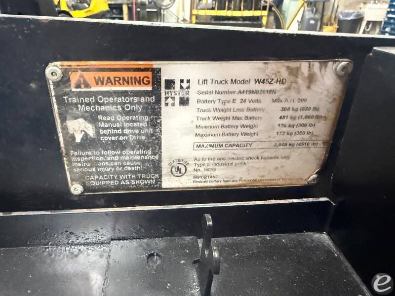2015 Hyster W45Z-HD