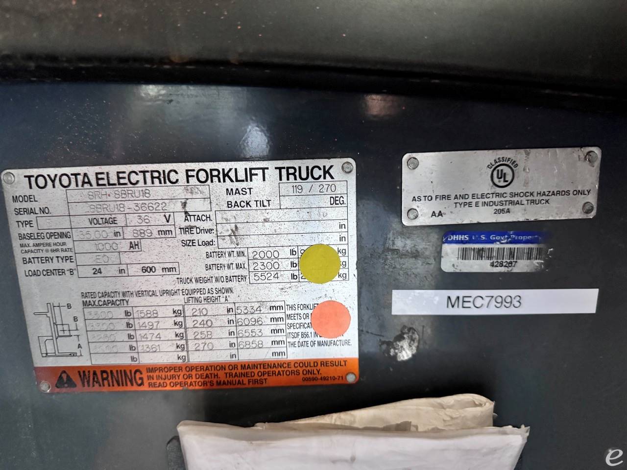 2012 Toyota 8BRU18 Electric Reach Truck - 123Forklift