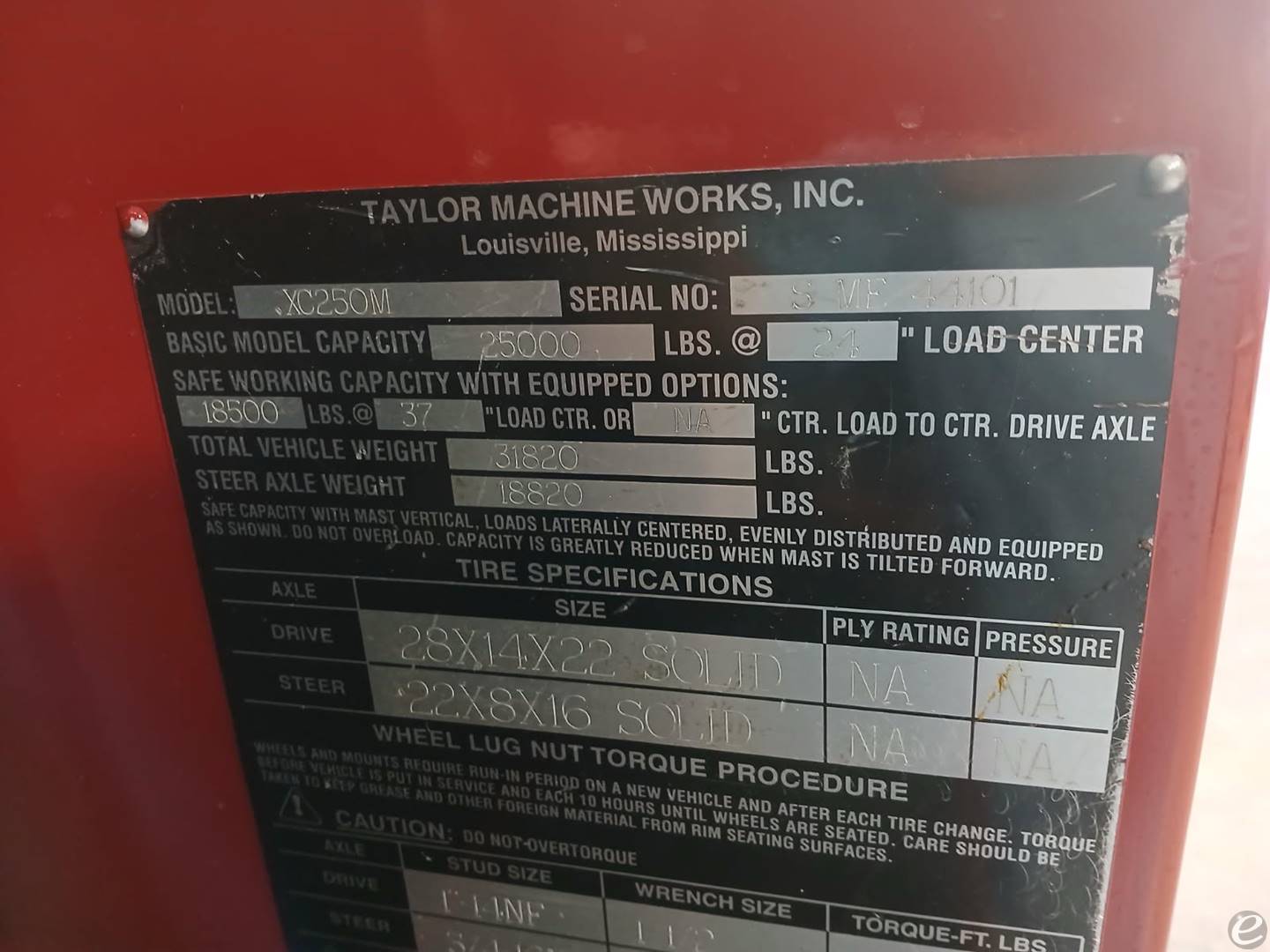 2020 Taylor XC250M