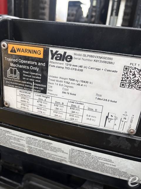 2020 Yale GLP080VX