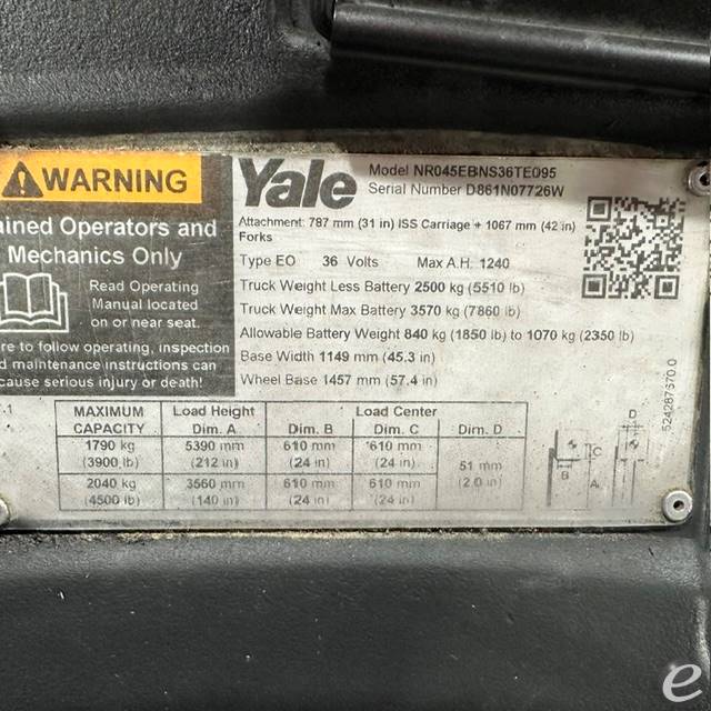 2022 Yale NR045EB