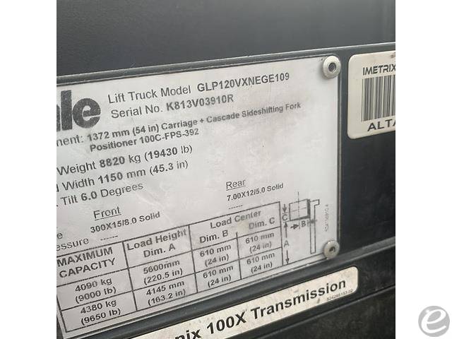 2017 Yale GP120VX LP Gas Forklift - 123Forklift