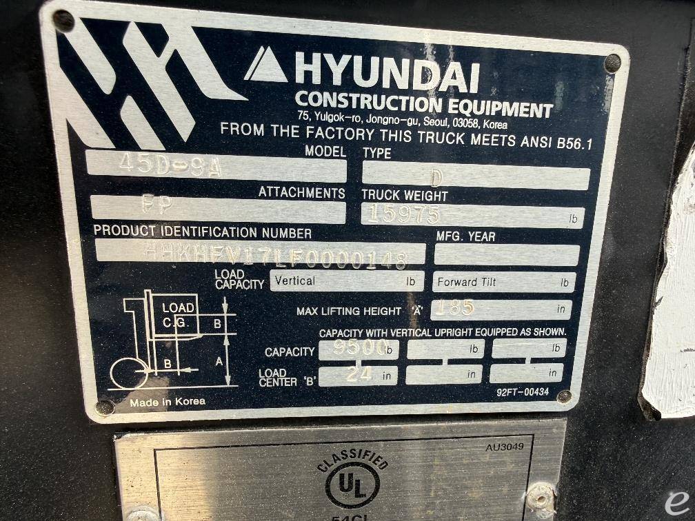 2015 Hyundai 45D-9A