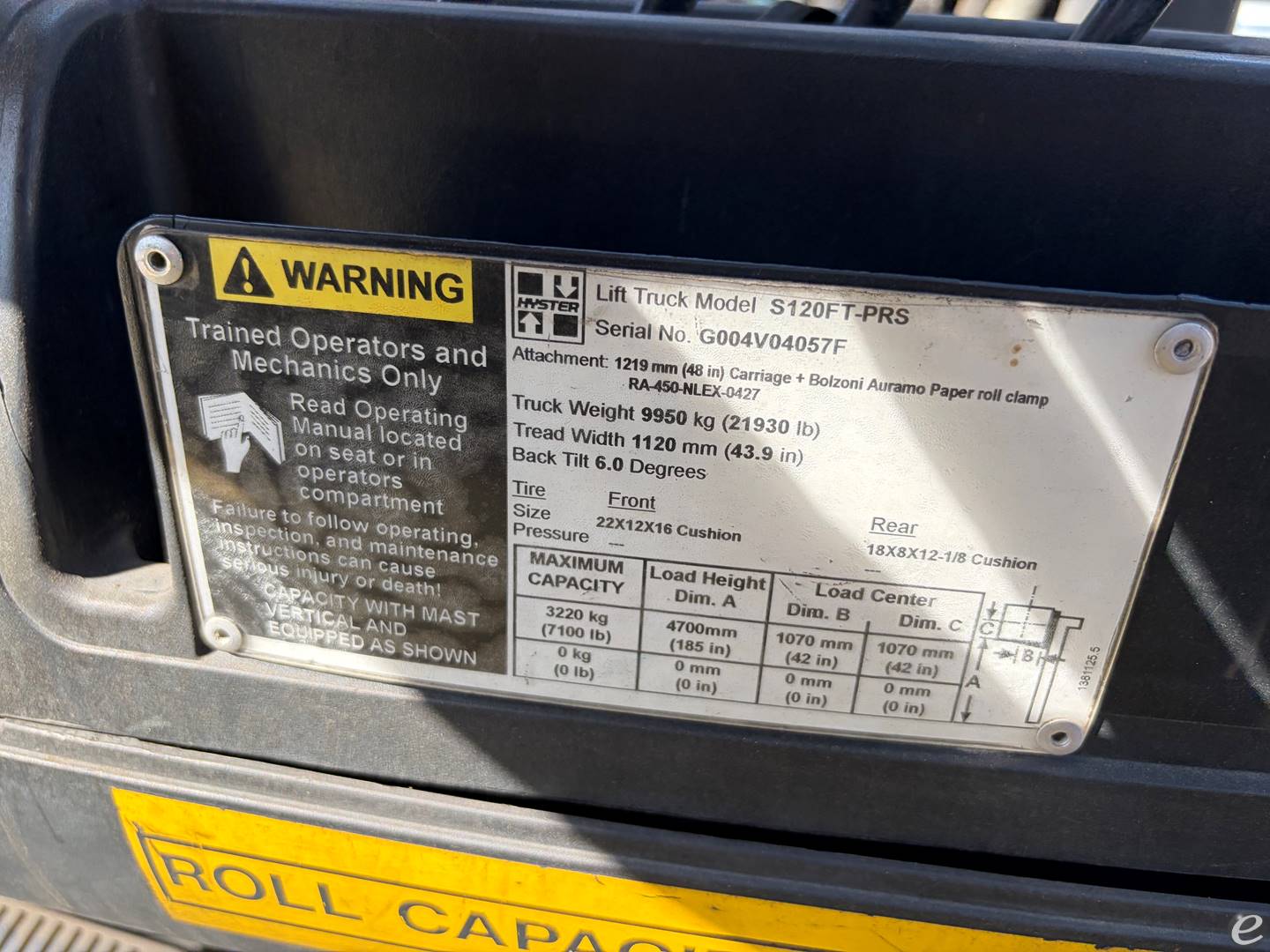 2008 Hyster S120ft