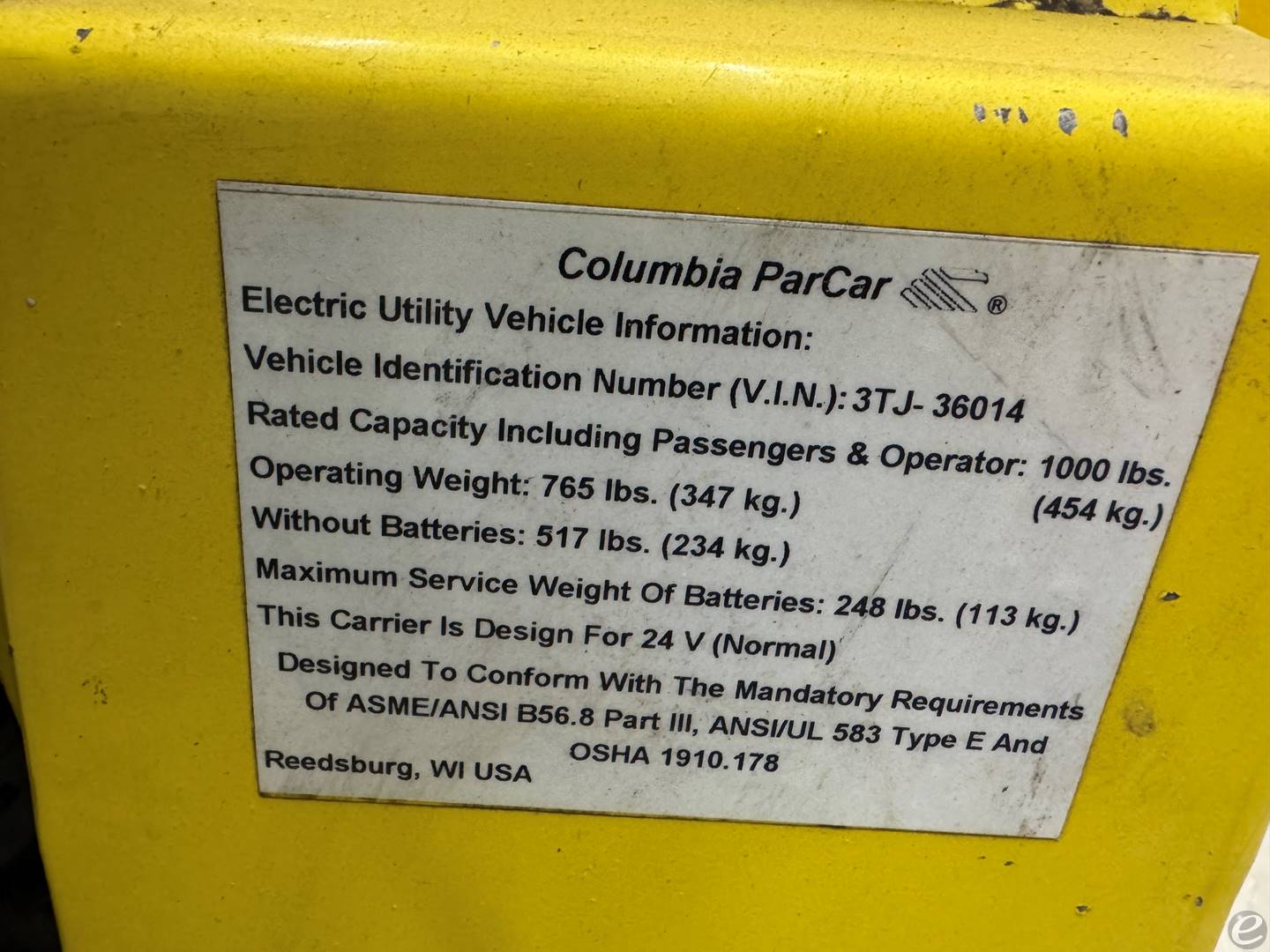 Columbia ParCar ParCar Stock Chaser