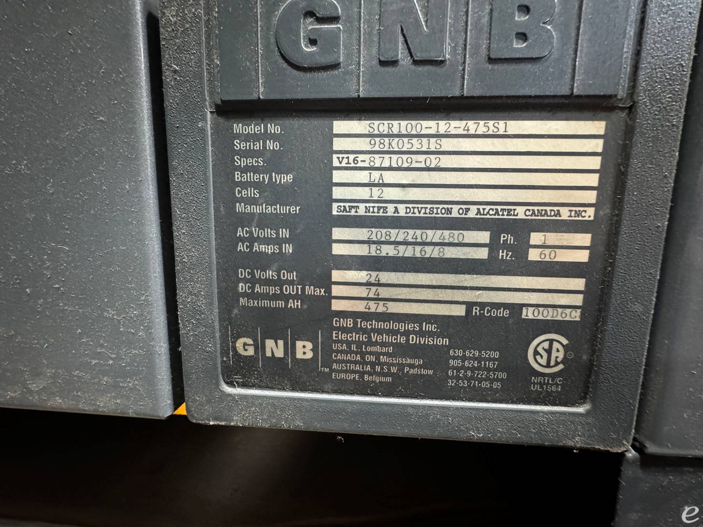 2000 GNB SCR100-12-475S1