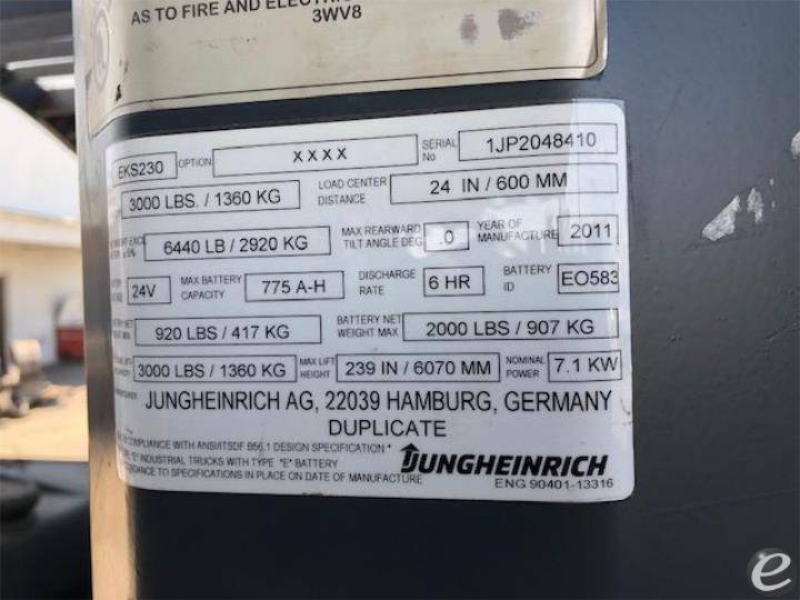 2011 Jungheinrich EKS 230