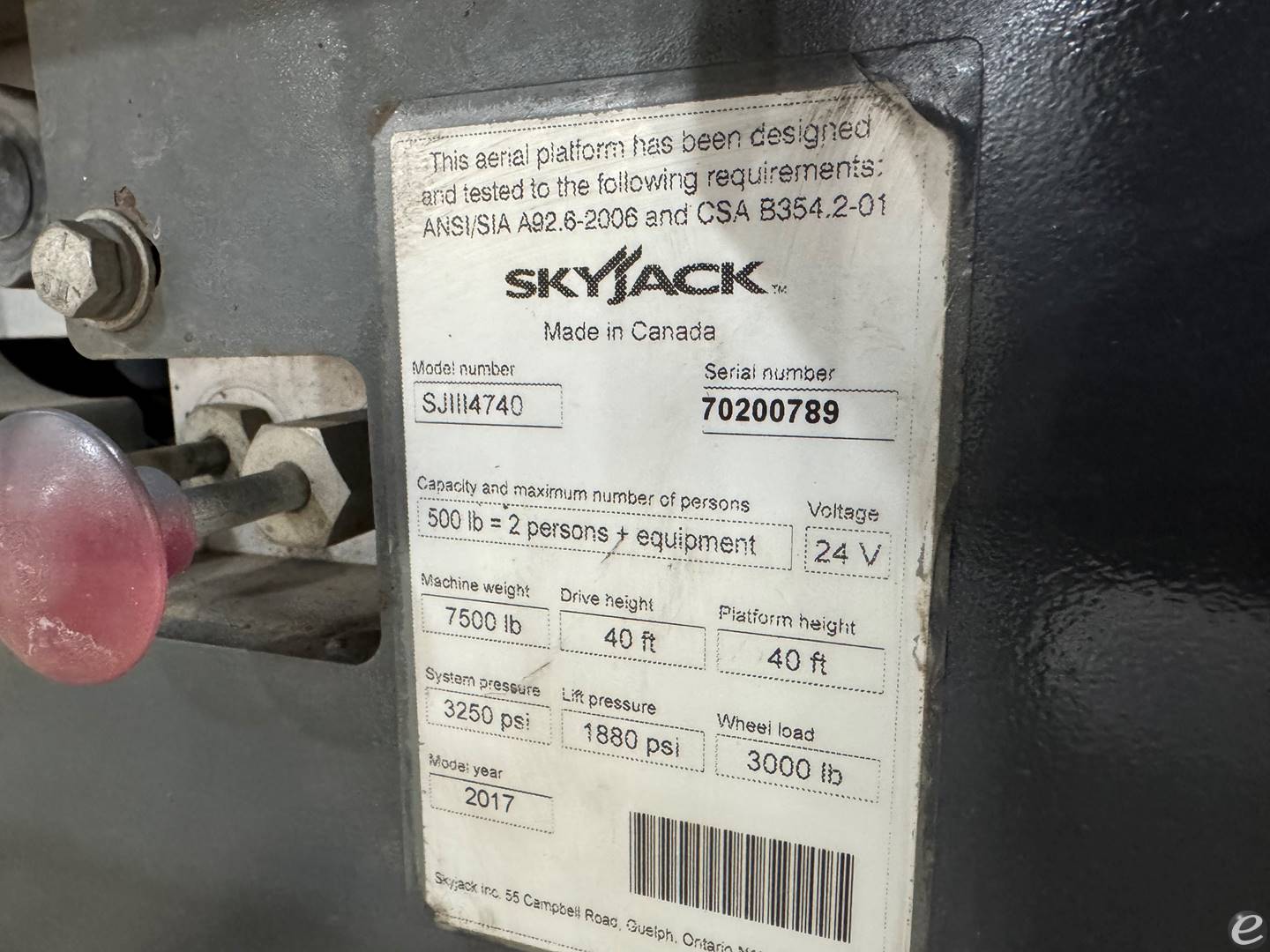 2017 Skyjack SJ-4740