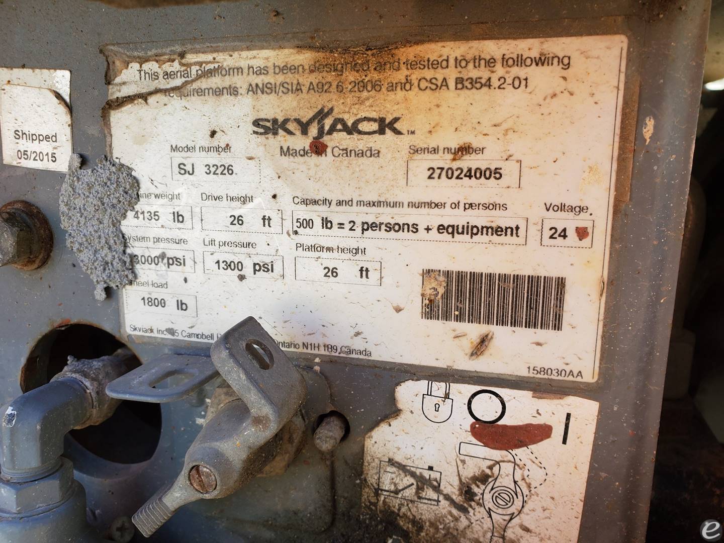 2015 Skyjack SJ3226