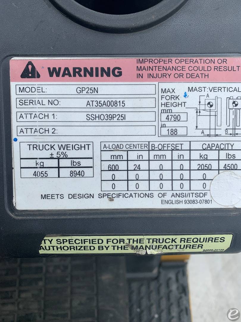 2015 Cat                                       GP25N5   LP Gas Forklift - 123Forklift