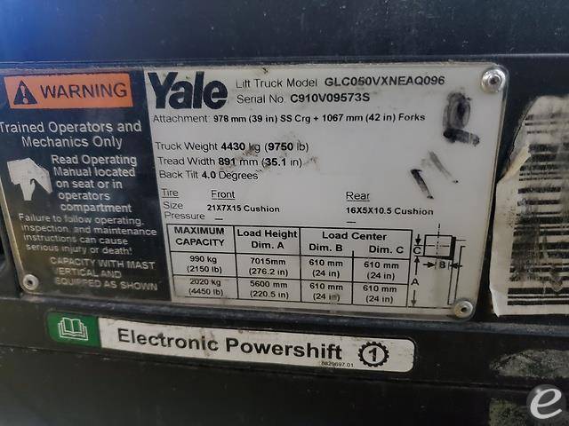 2018 Yale GC050VX LP Gas Forklift - 123Forklift