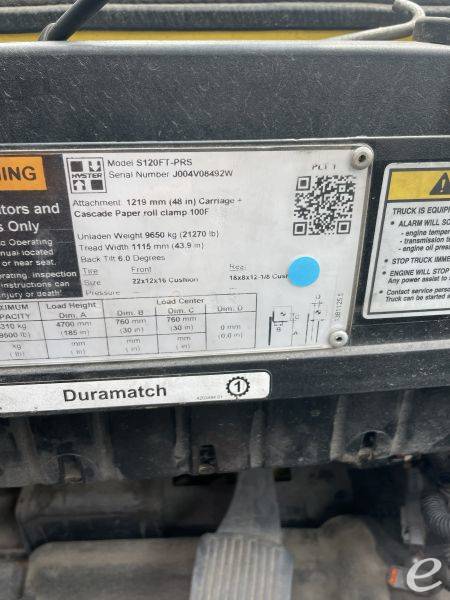 2022 Hyster S120FTPRS