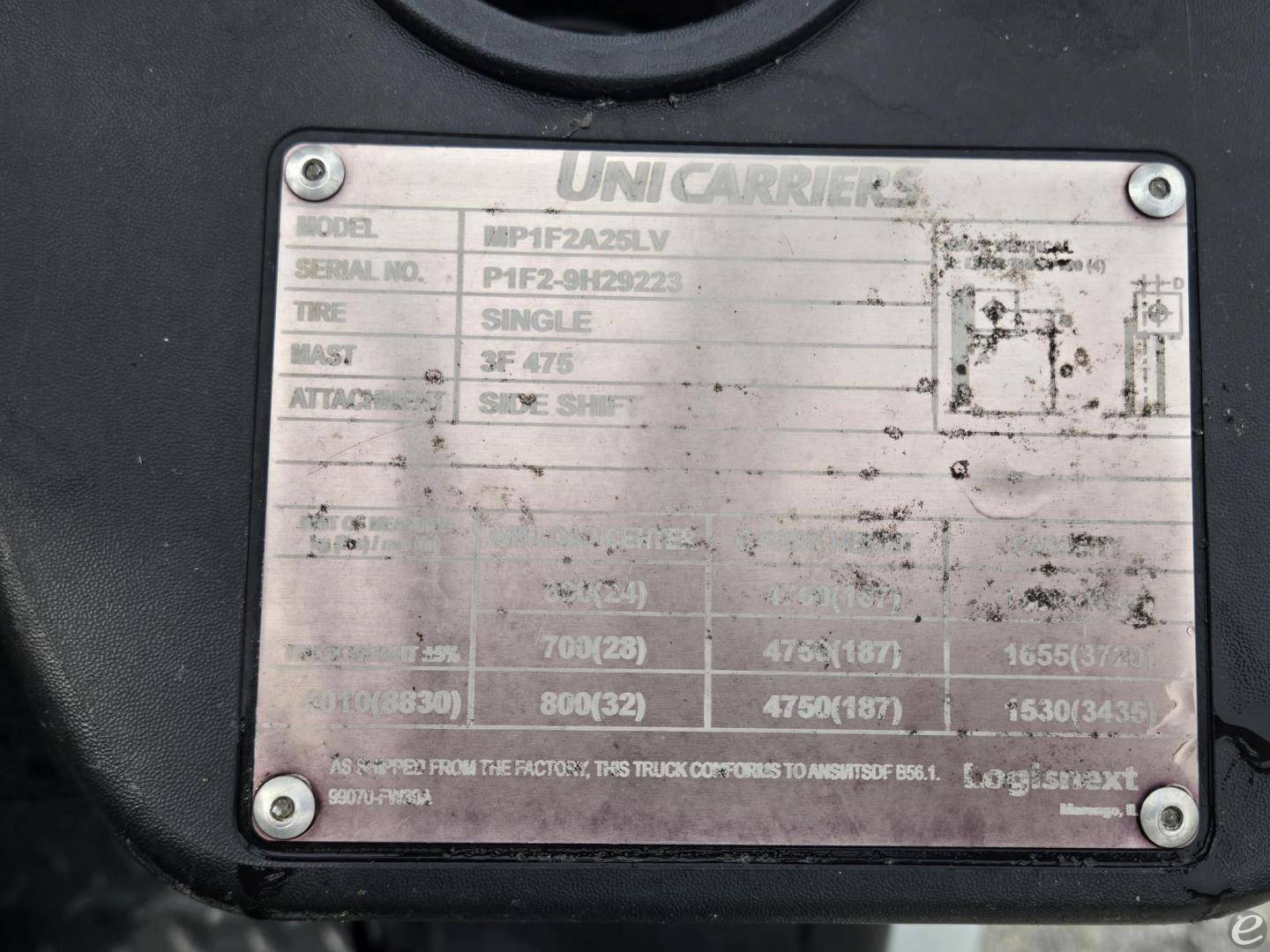 2022 Unicarriers MP1F2A25LV