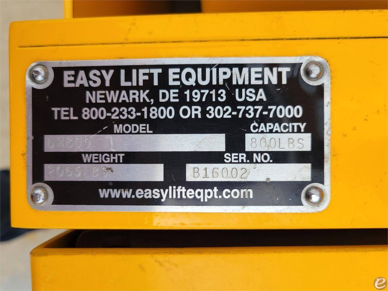 2016 Easy Lift DH800