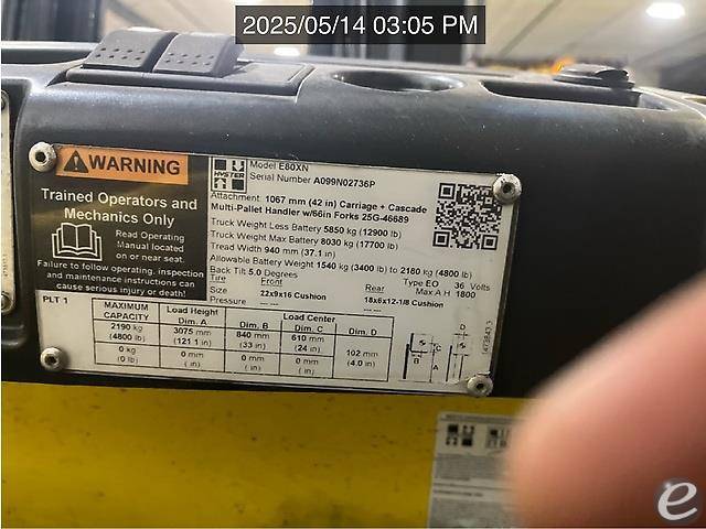 2016 Hyster E80XN