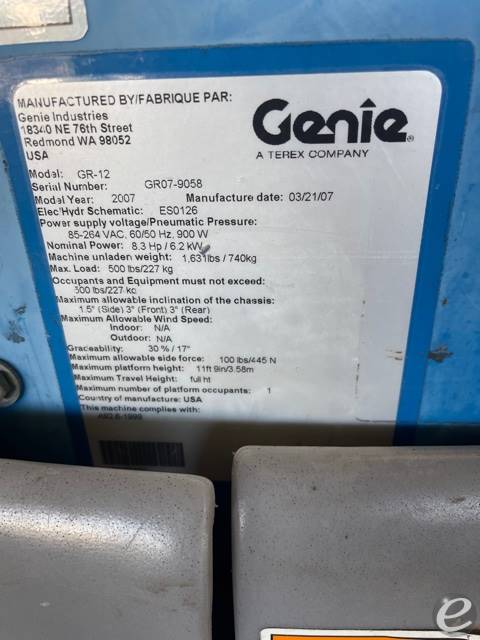 2007 Genie GR-12
