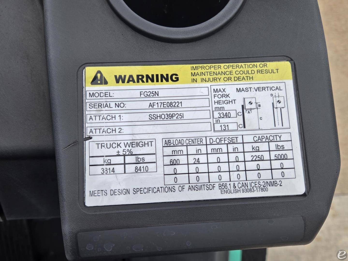 2020 Mitsubishi FG25N