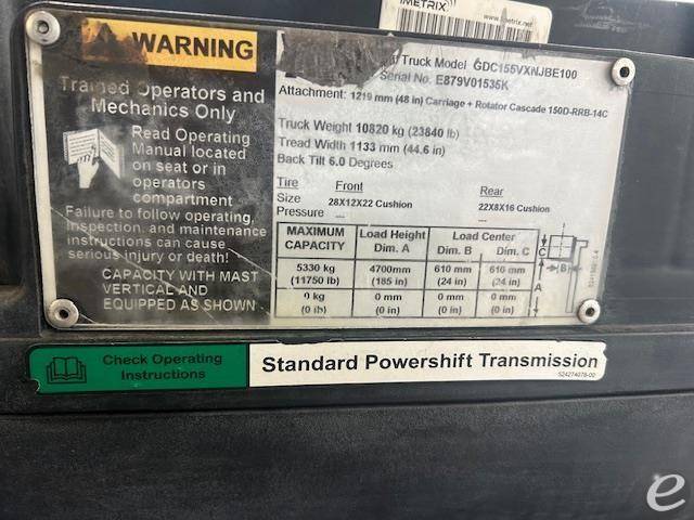 2012 Yale GDC155VX Diesel Forklift - 123Forklift