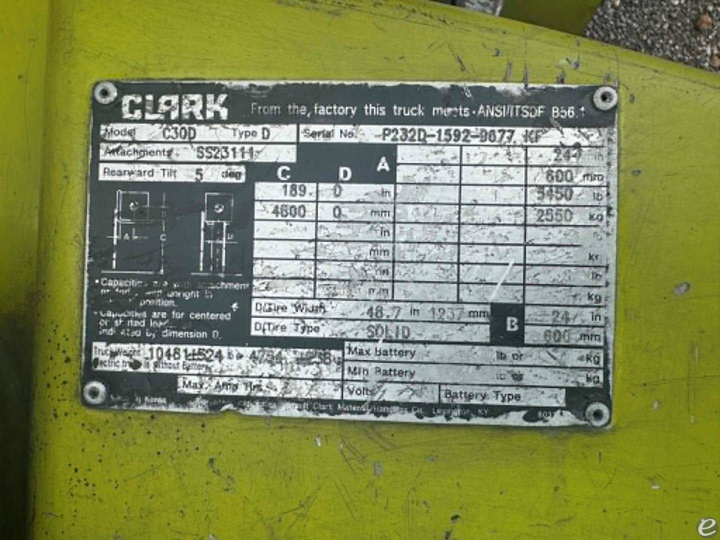 2013 Clark C30D