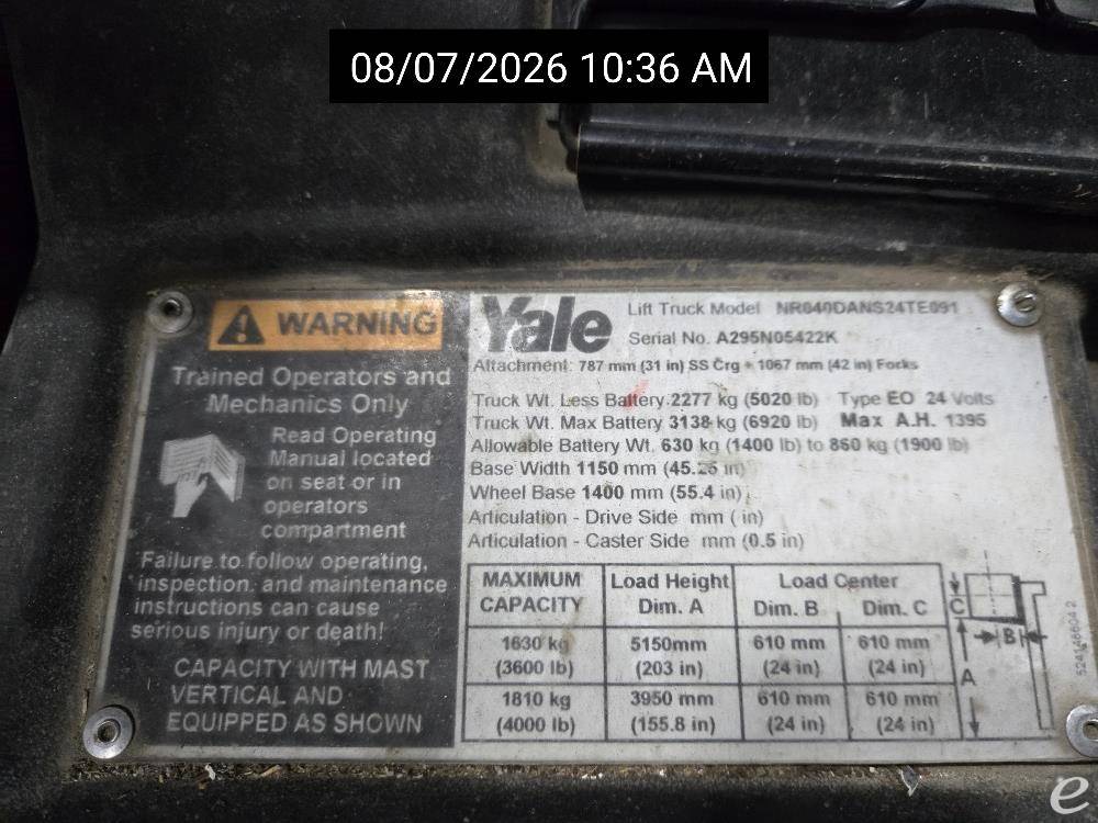 2012 Yale NR040DA