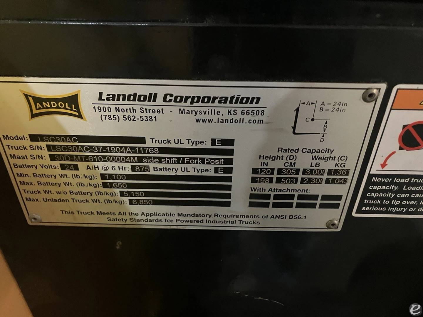 2022 Landoll LSC30AC