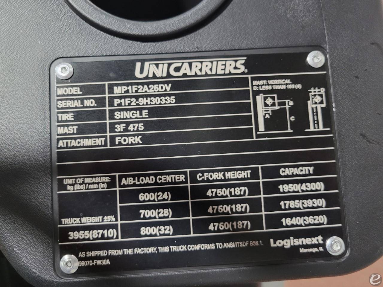 2023 Unicarriers PF50