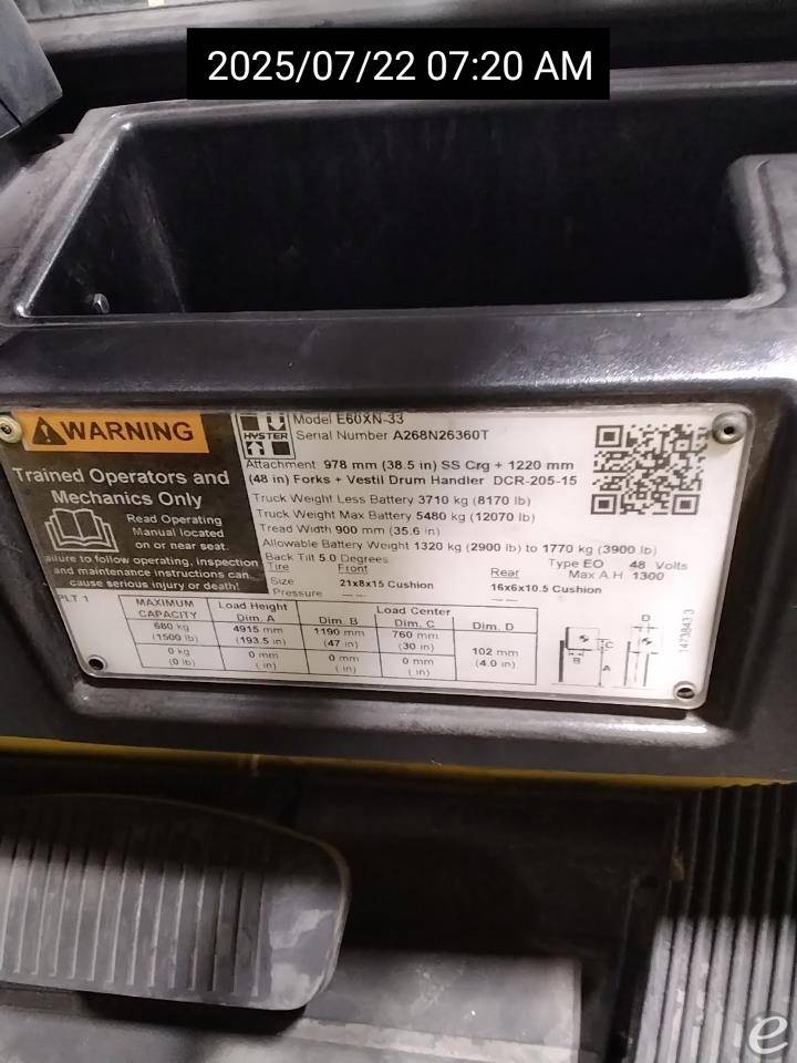 2019 Hyster E60XN