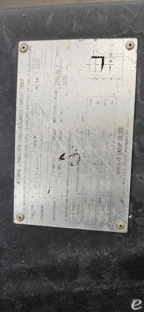 2018 Hangcha CPYD25-XW71F