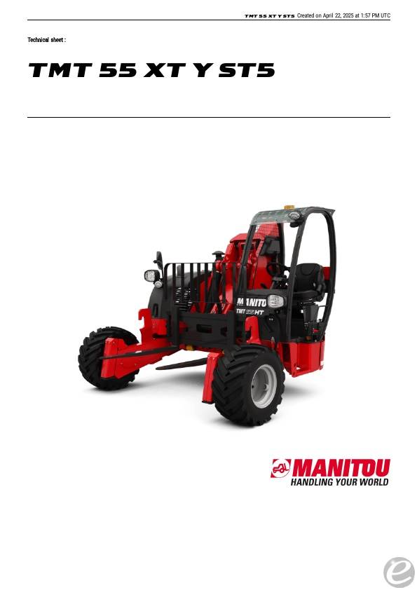 2017 Manitou TMT 55 XT