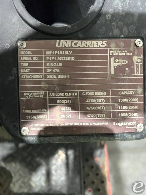 2022 Unicarriers PF35LP