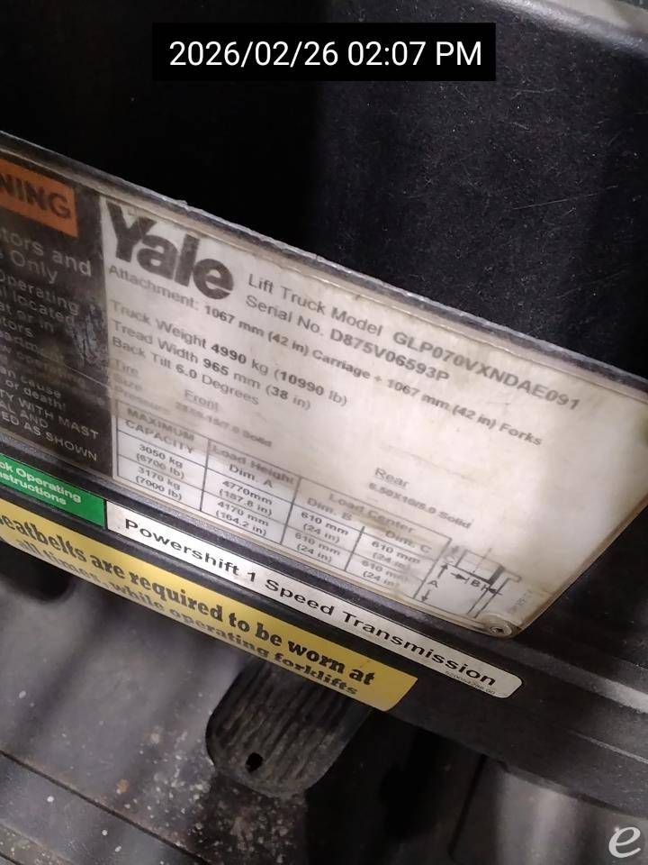 2016 Yale GP070VX