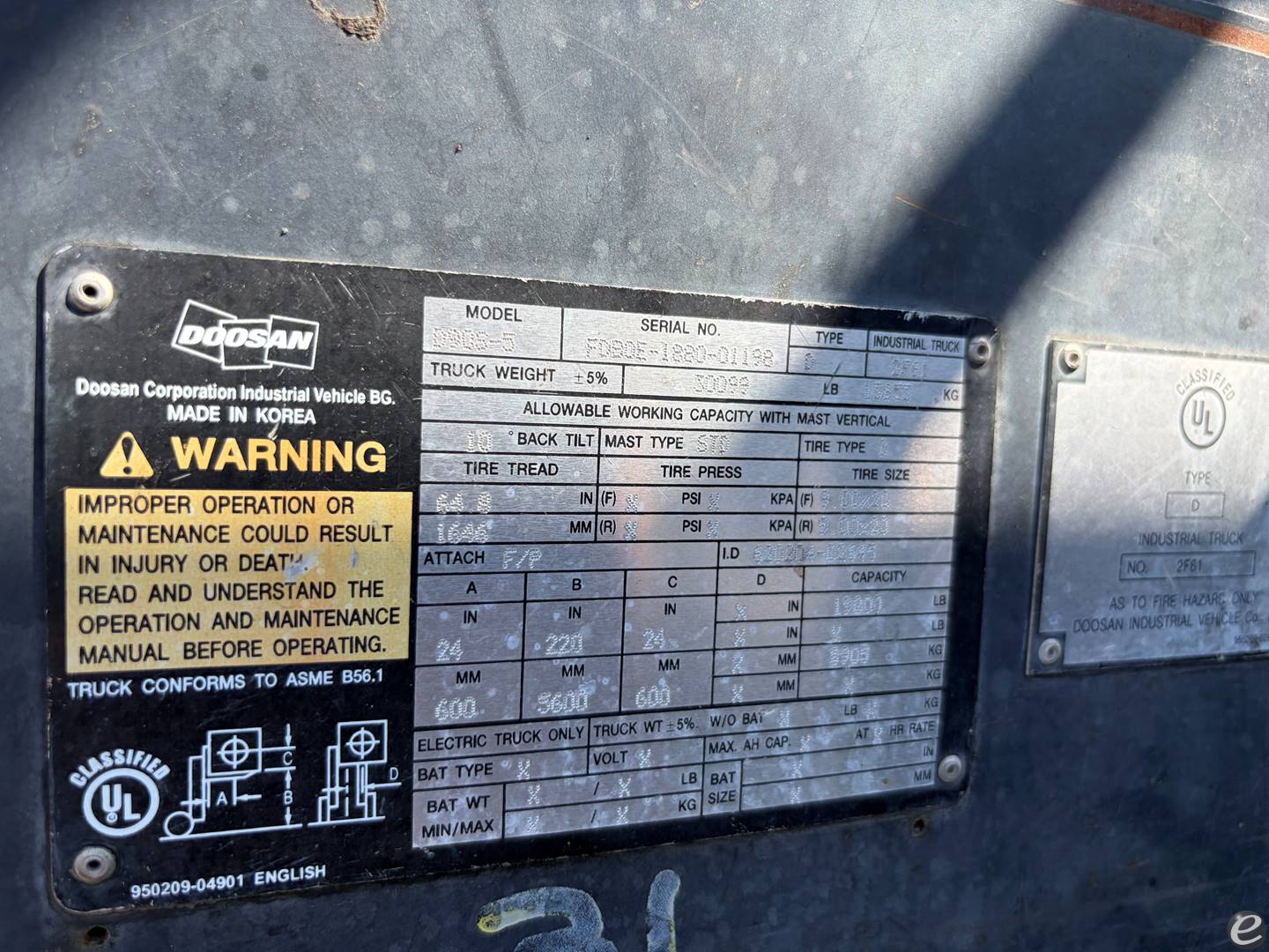 2014 Doosan D90S-5