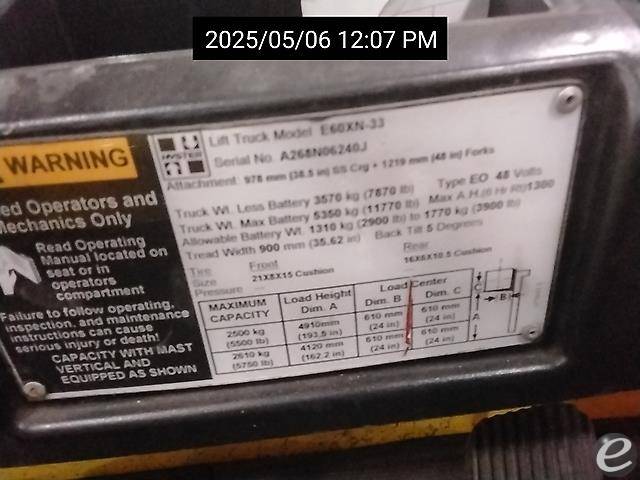 2011 Hyster E60XN