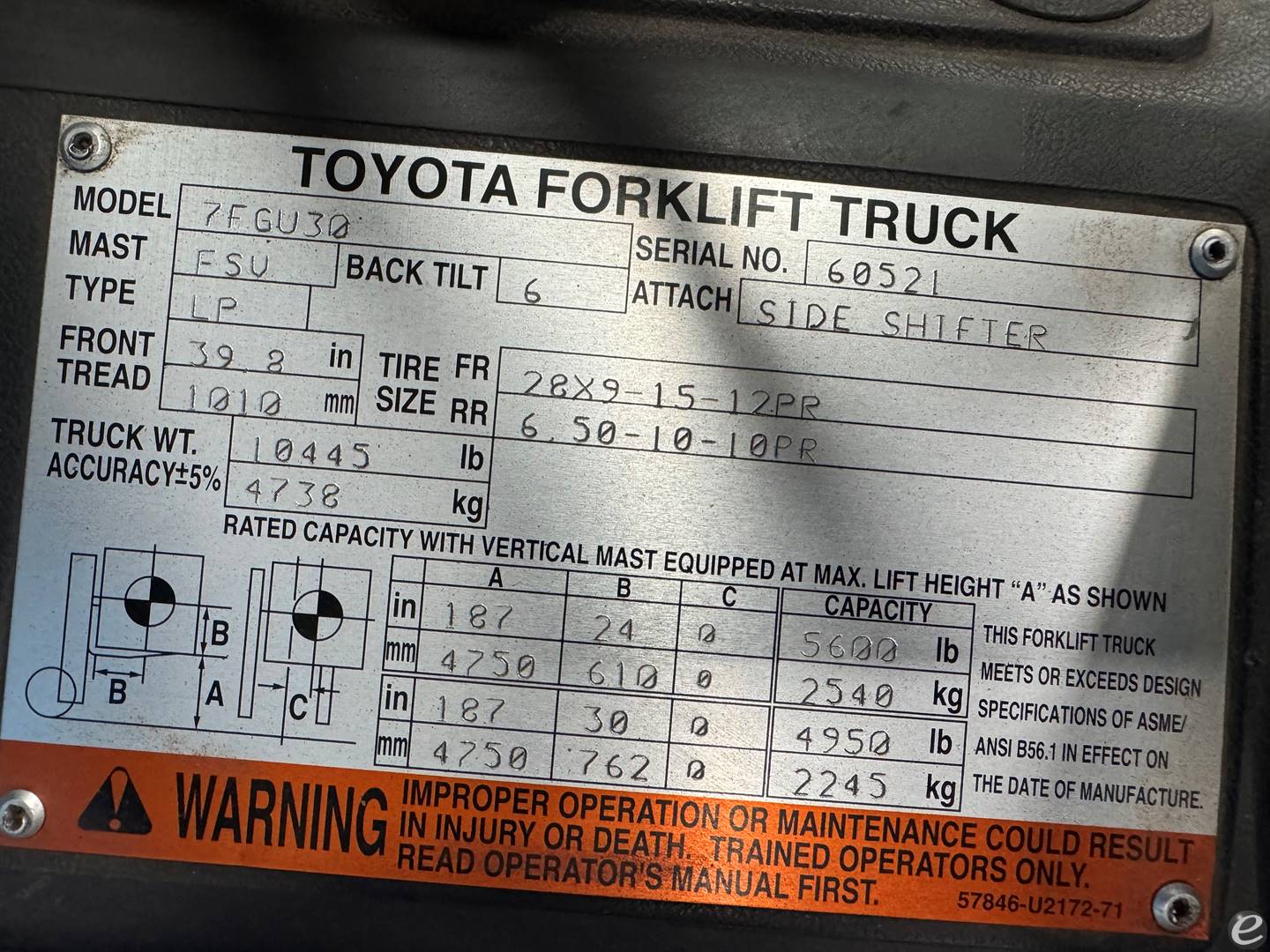 2000 Toyota 7FGU30