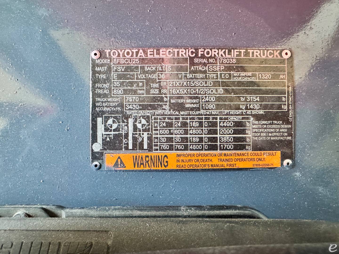 2018 Toyota 8FBCU25
