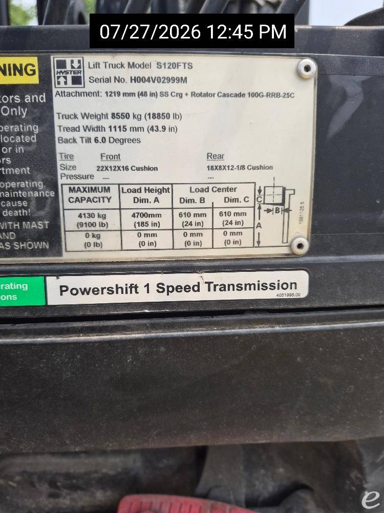 2014 Hyster S120FTS