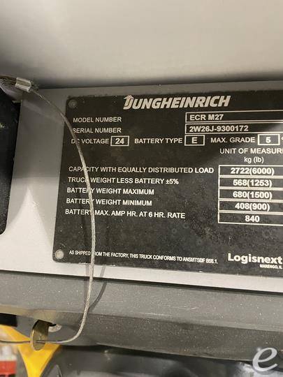 2022 Jungheinrich ECR M27