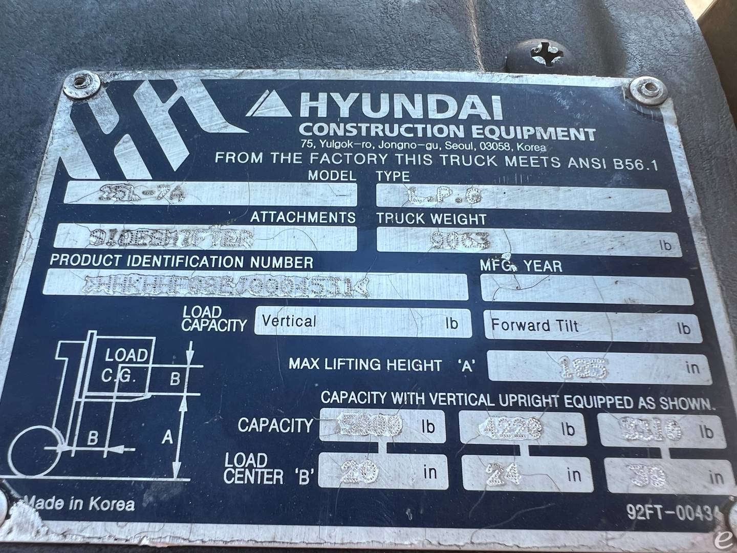 2018 Hyundai 25L-7A