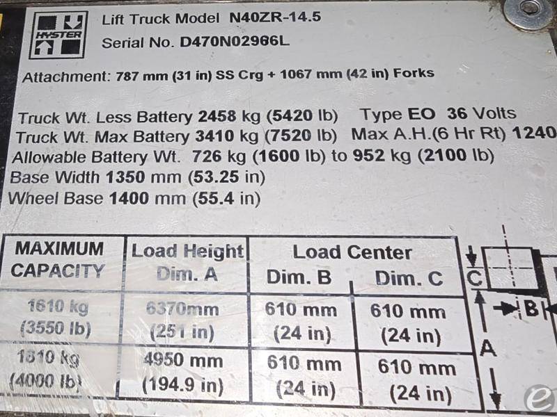 2013 Hyster N40ZR