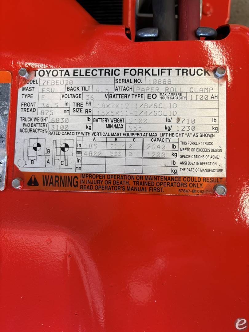 2004 Toyota 7FBEU20