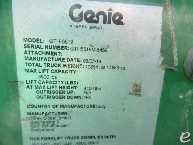 2016 Genie GTH5519