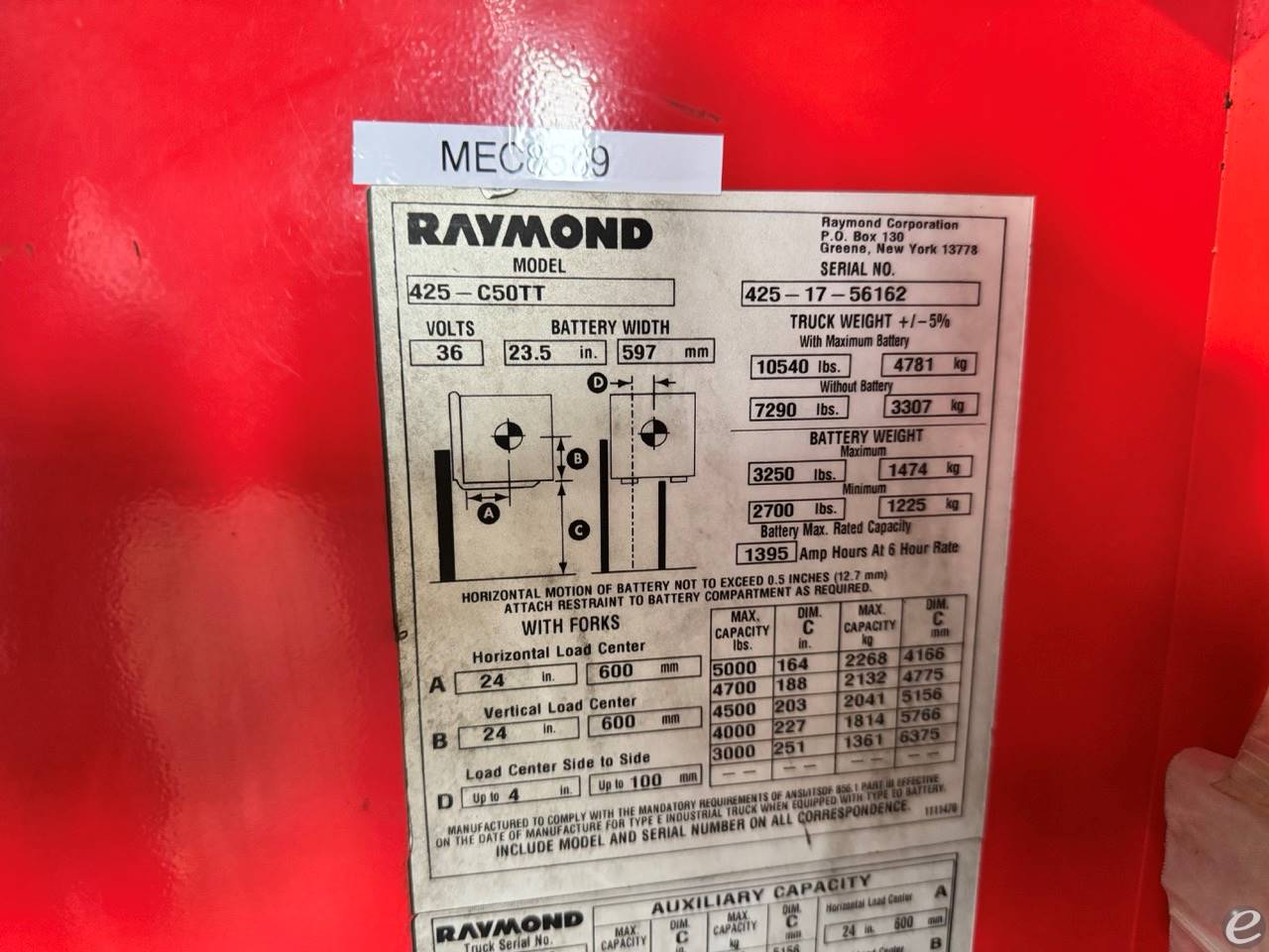 2017 Raymond 425-C50TT