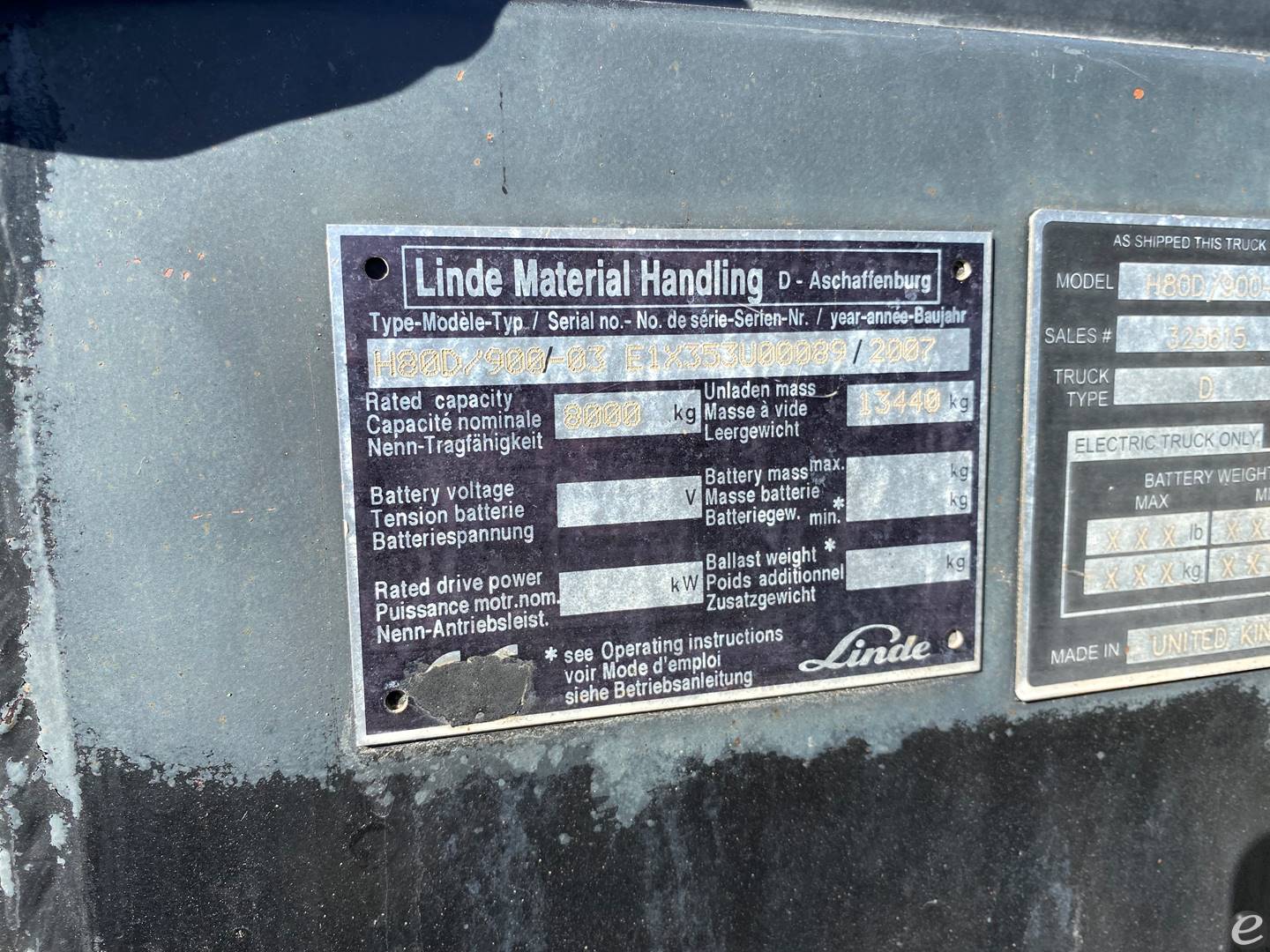 2008 Linde H80d