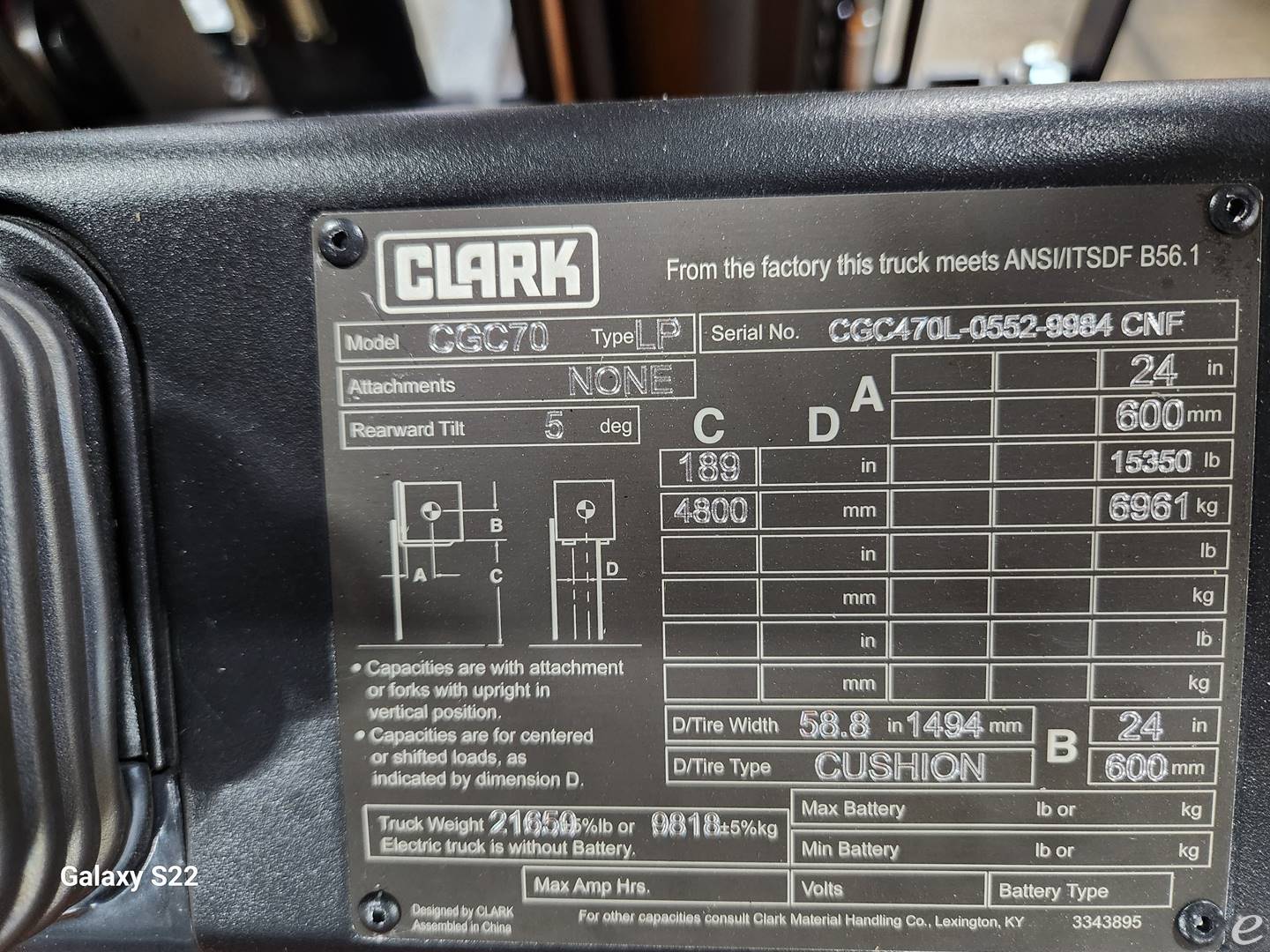 2024 Clark CGC70 LP Gas Forklift - 123Forklift