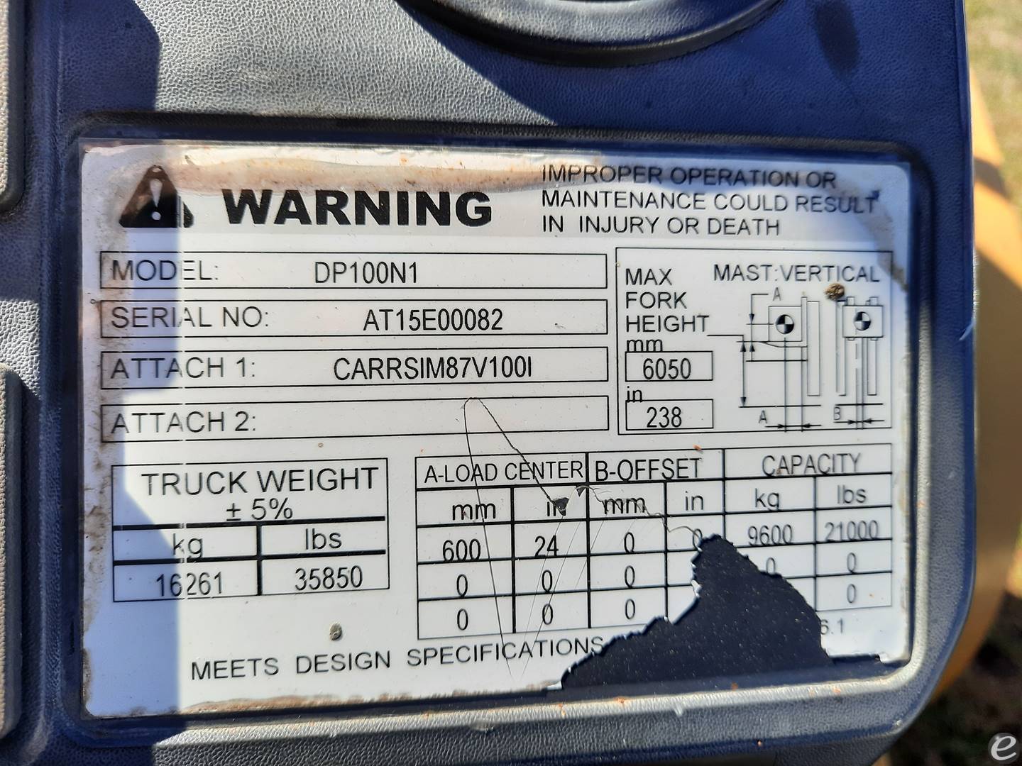 2016 Cat                                       DP100N1  Diesel Forklift - 123Forklift