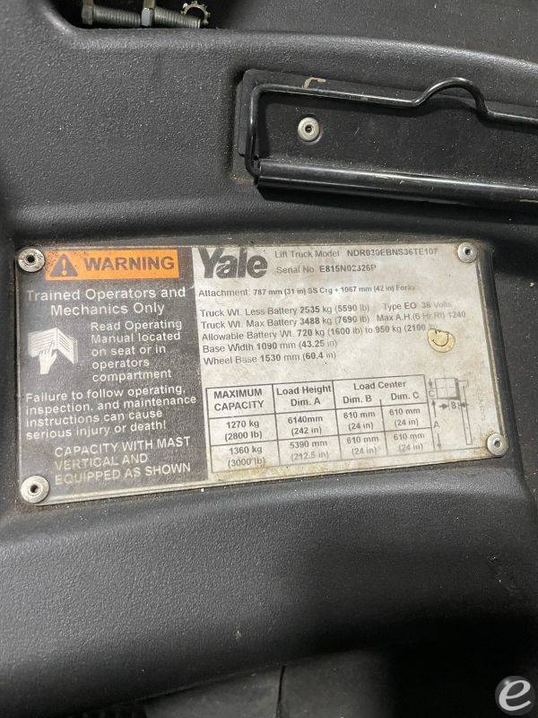 2016 Yale NDR030EBNS36TE107